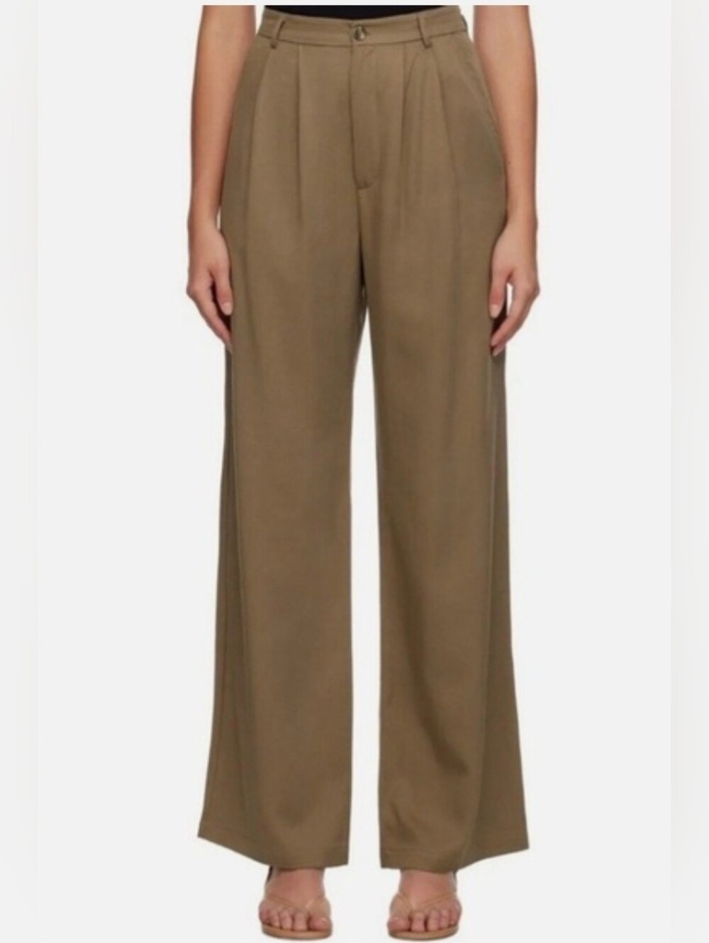 Reformation High-Waist Wide-Leg Women's Pants in Olive